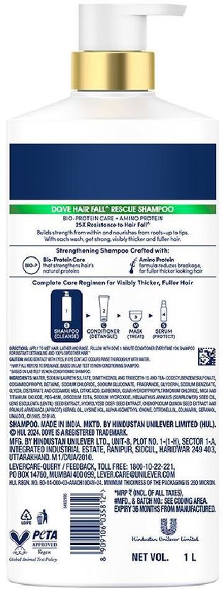DOVE Hairfall Rescue Shampoo, 1L - Image 9