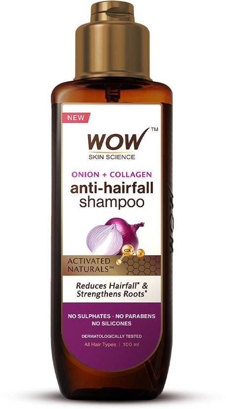 WOW SKIN SCIENCE Onion & Collagen Anti-Hairfall Shampoo | New & Improved Formulation