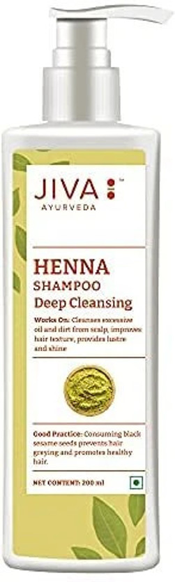 JIVA Henna Shampoo Restores Natural Colour - Prevents Greying of
