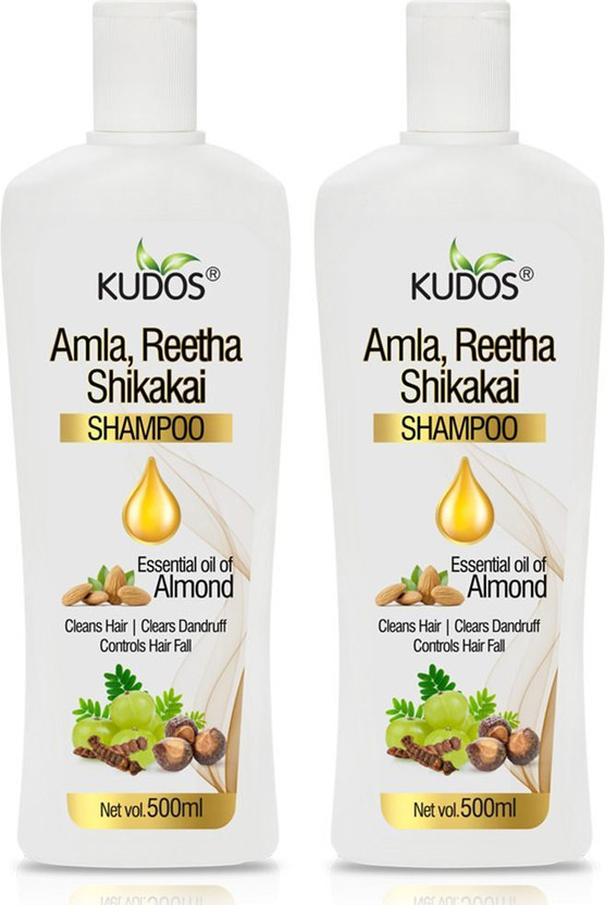 KUDOS Amla, Reetha & Shikakai Shampoo (Pack of 2)