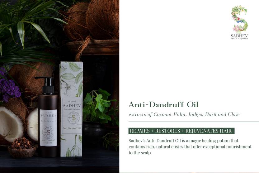 Sadhev Anti-Dandruff Oil | Reduces Dandruff and Dry Scalp |Helps relieve hair loss