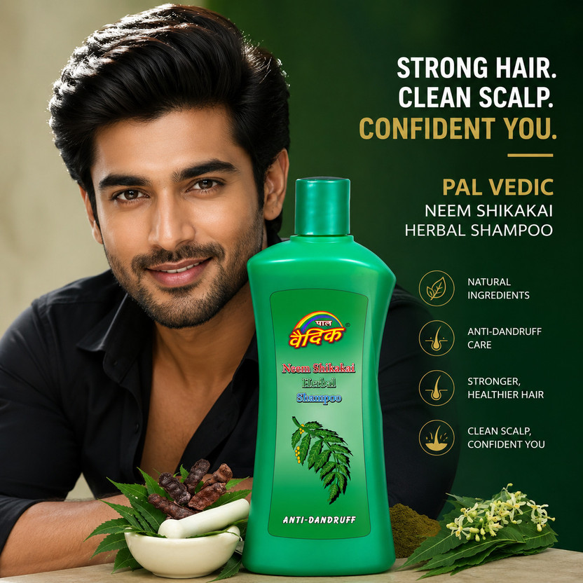 Pal Vedic Herbal Shampoo for Healthy Scalp and Strong Hair Roots
