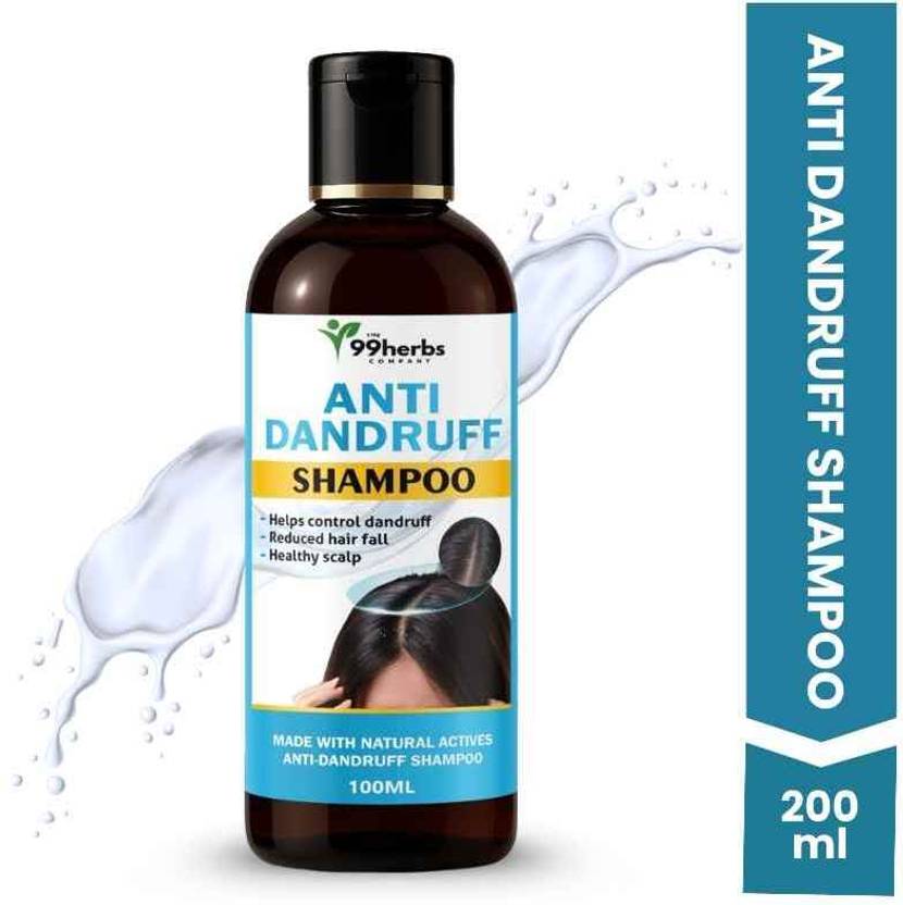 The 99 Herbs Company Anti Dandruff Shampoo 100ml | Herbal Scalp Care & Flake Control Formula