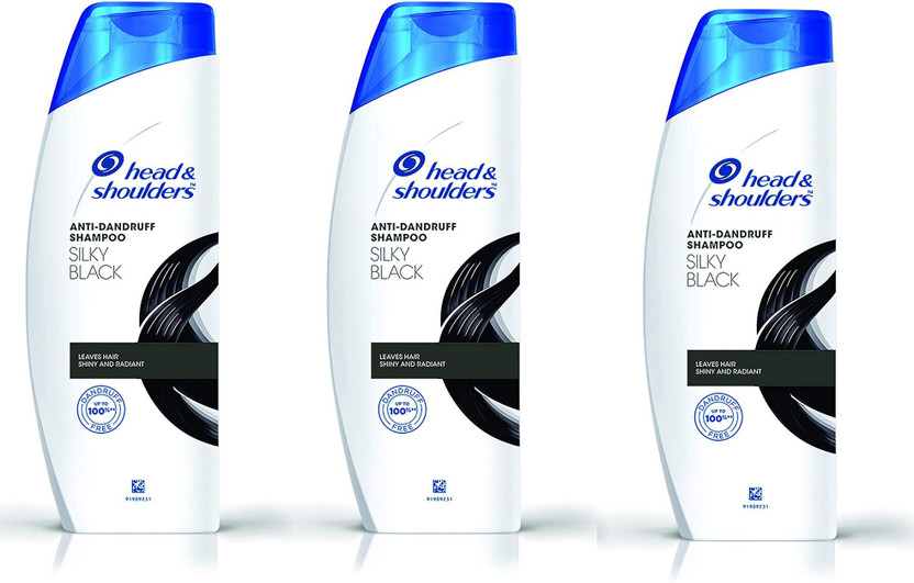 HEAD & SHOULDERS Black Shine Shampoo Pack of 3