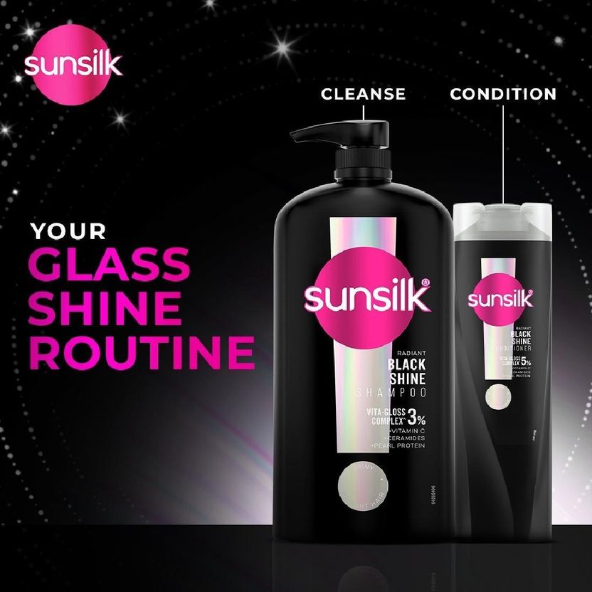SUNSILK Radiant Black Shine Shampoo 1 L - Image 6