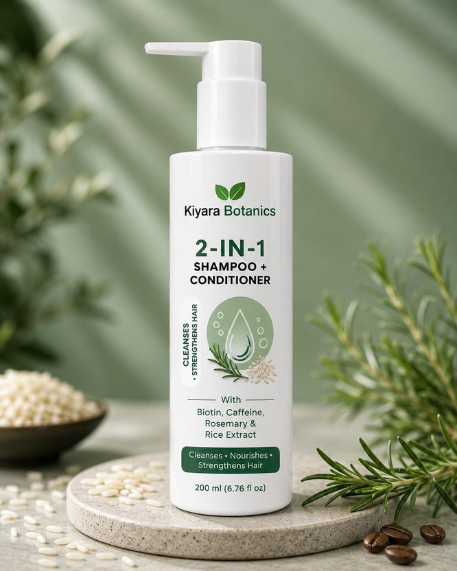 Kiyara Botanics 2-in-1 Biotin Caffeine Rosemary & Rice Extract