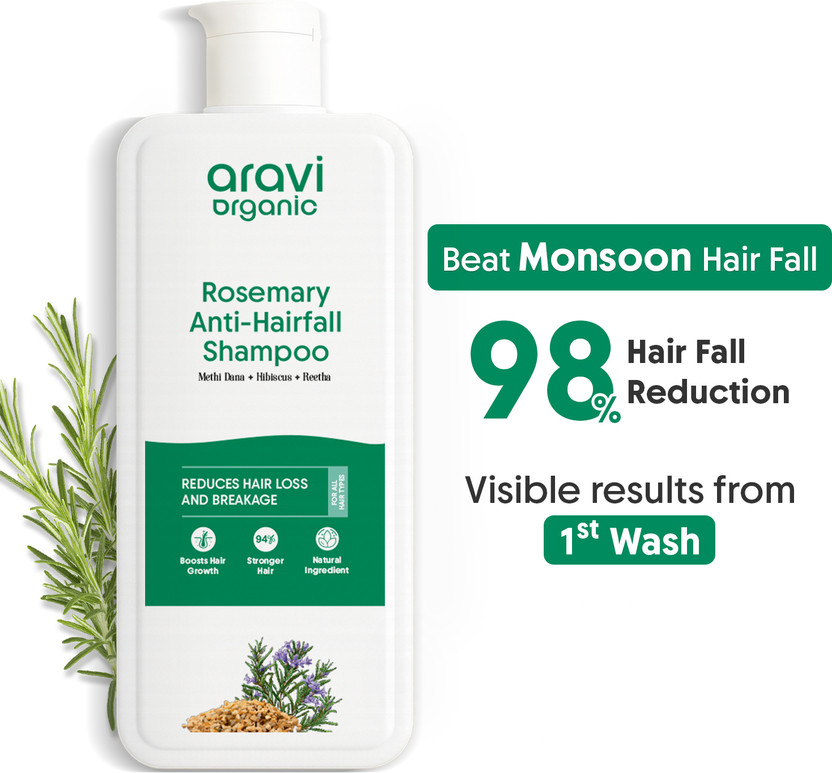 Aravi Organic Rosemary Anti Hair Fall Shampoo Methi dana