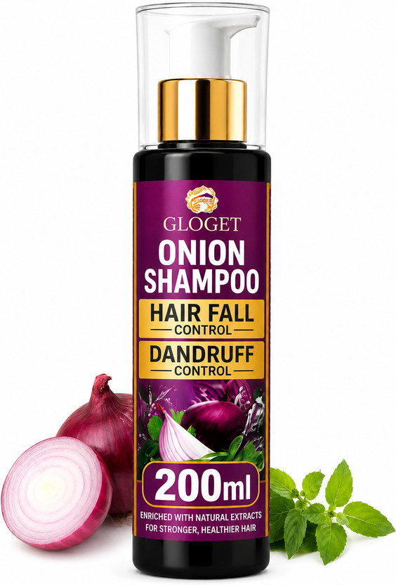 GLOGET Onion Shampoo for Hair Fall & Dandruff Control