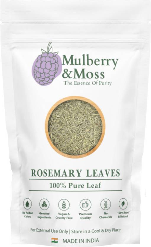 Mulberry & Moss Natural Rosemary Leaves, Pure Rosemary Herb for Hair Growth, Skin Care & Cooking