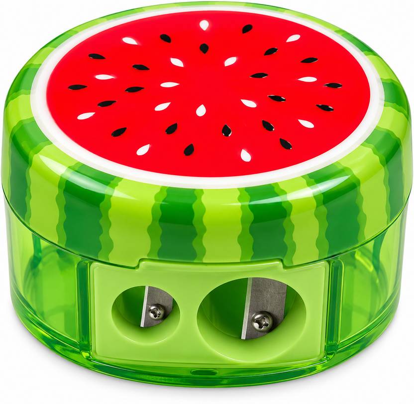 Giggles World Fruit Theme 2-Hole Pencil Sharpener for School & Art Supplies,Pack of 1 Fruit shape Sharpeners