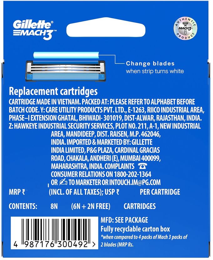 Gillette Mach3 Cartridges (Pack of 8) - Image 10