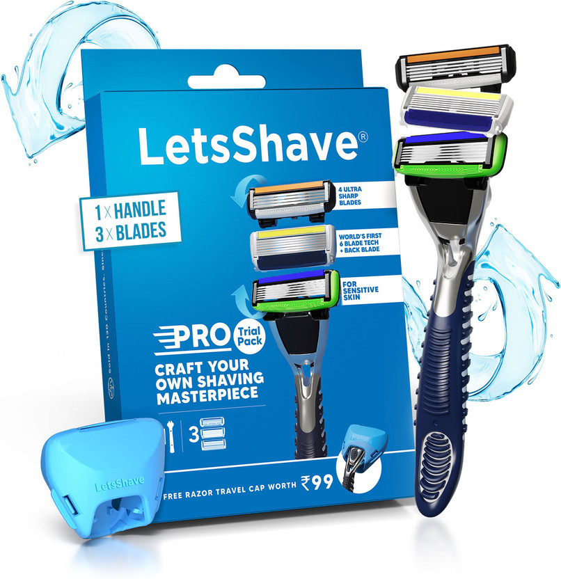 LetsShave Shaving Razor Trial Pack, Men