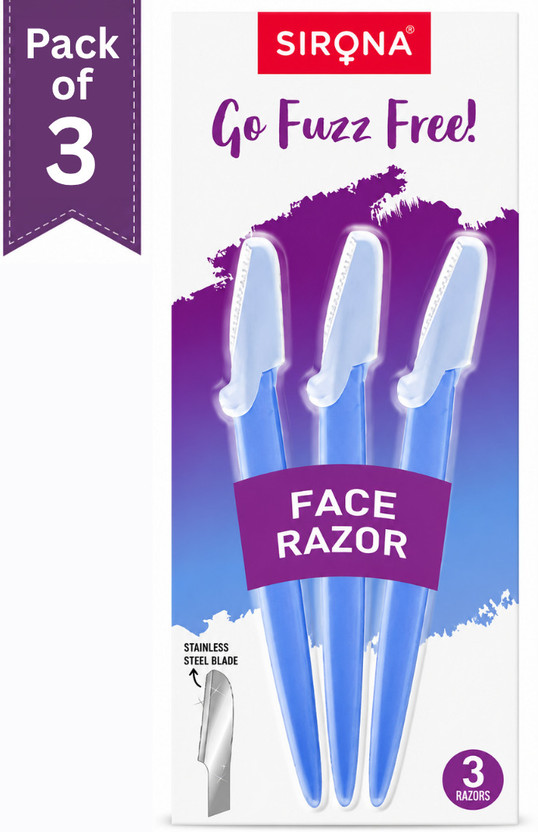 SIRONA Face Razor for Fuzz-Free, Precise Facial Hair Removal &