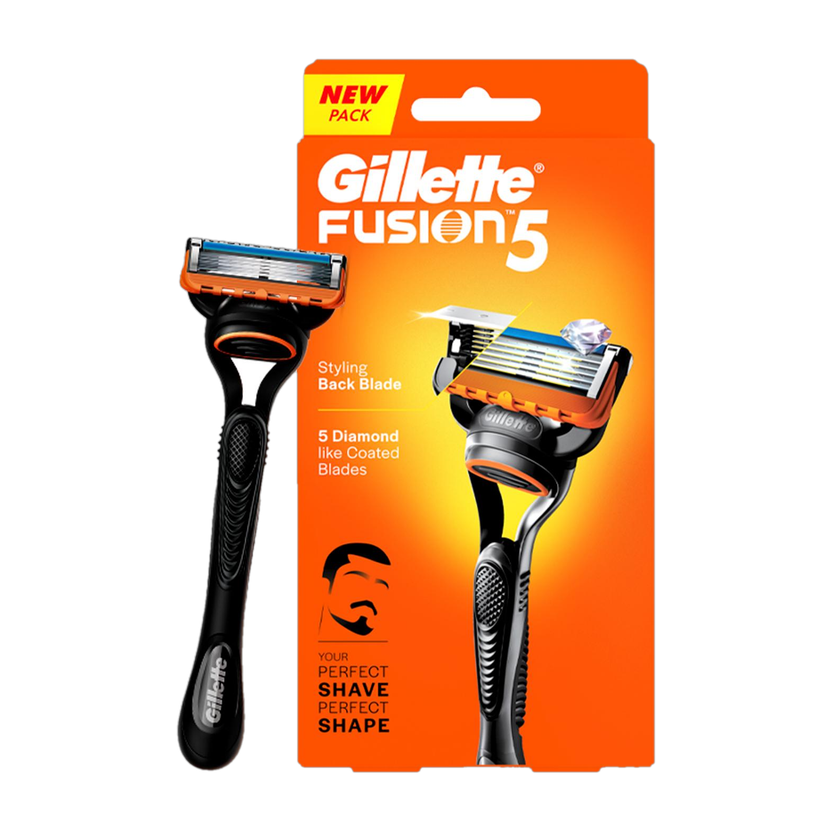 Gillette Fusion 5, Shaving Razor for Men, With Back Blade for