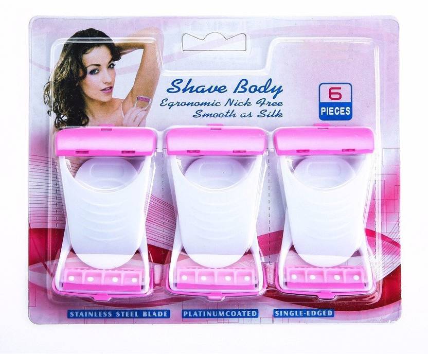 Mysticoal 6pcs Hair Removal Manual Disposable Premium Razors For Women Sensitive Skin, Men & Women