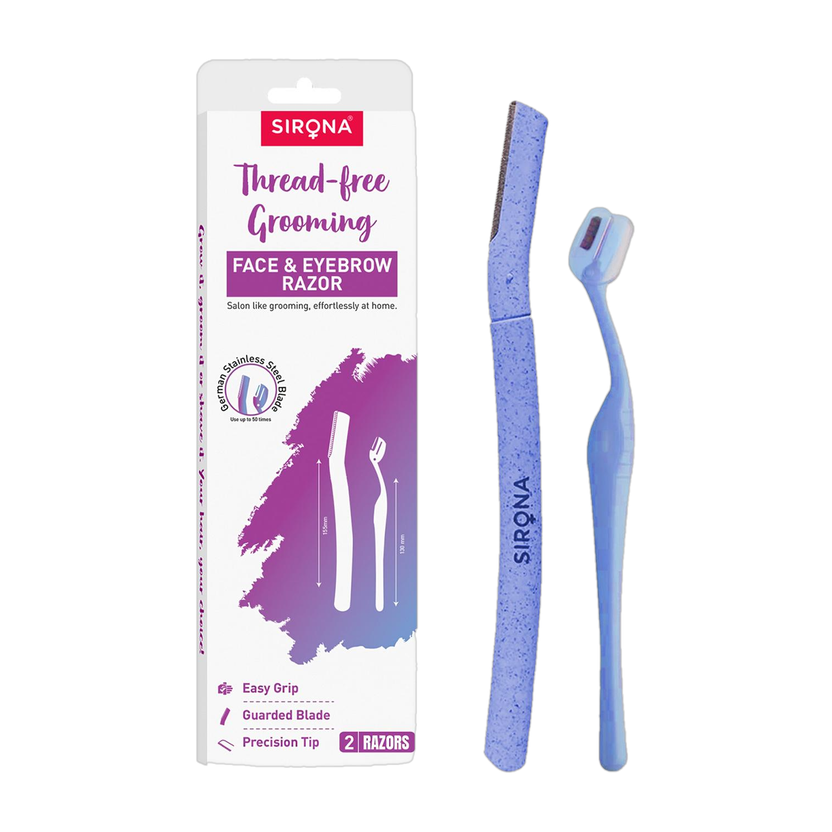 SIRONA Reusable Face & Eyebrow Razor Combo