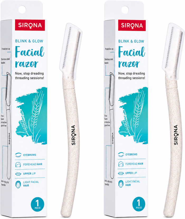 SIRONA Reusable Eyebrow & Face Razor for Precise, Painless Hair