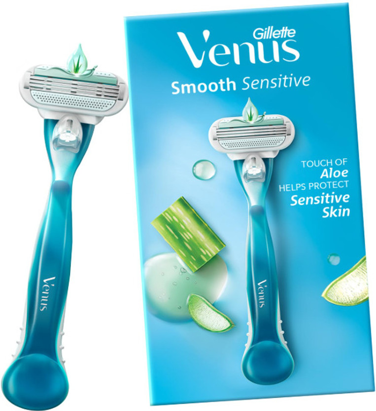 Gillette Venus Smooth Sensitive Aloe Comfort Women's Razor, Women