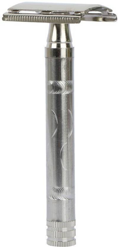 ASHOKA Men Stainless Steel Safety Razor System with Super Platinum Blade - A333, Men & Women