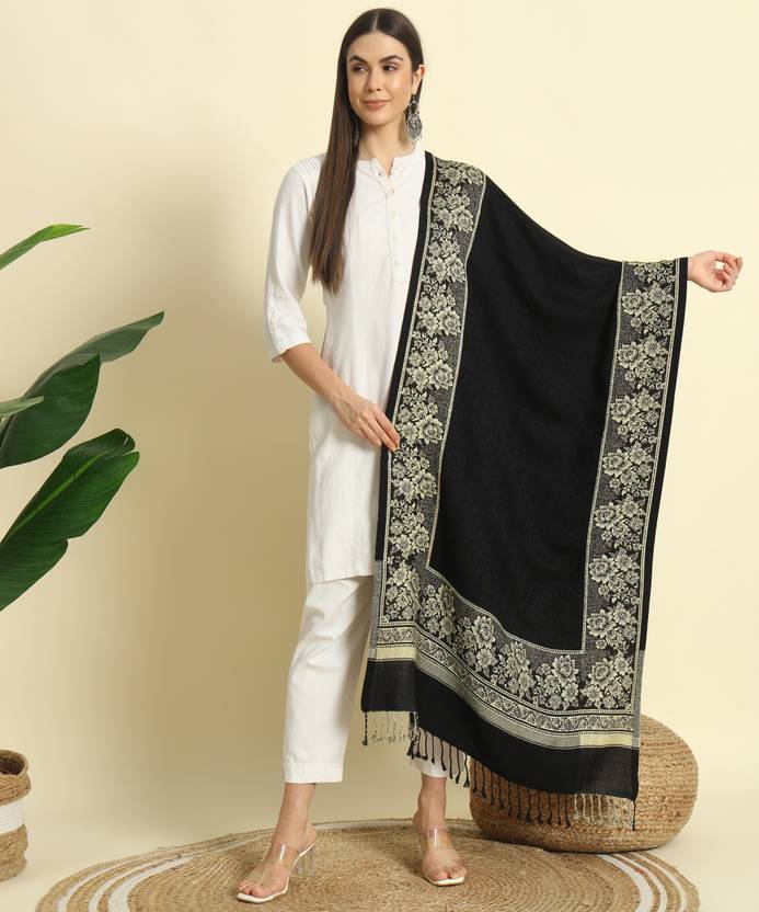HERMISTON Wool Self Design Women Shawl