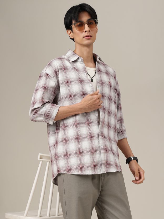 DENNISON Men Oversized Checkered Casual Shirt - Image 1