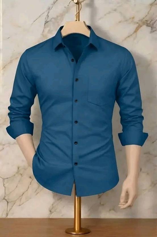 VRINDITA FASHION Men Regular Fit Solid Spread Collar Casual Shirt