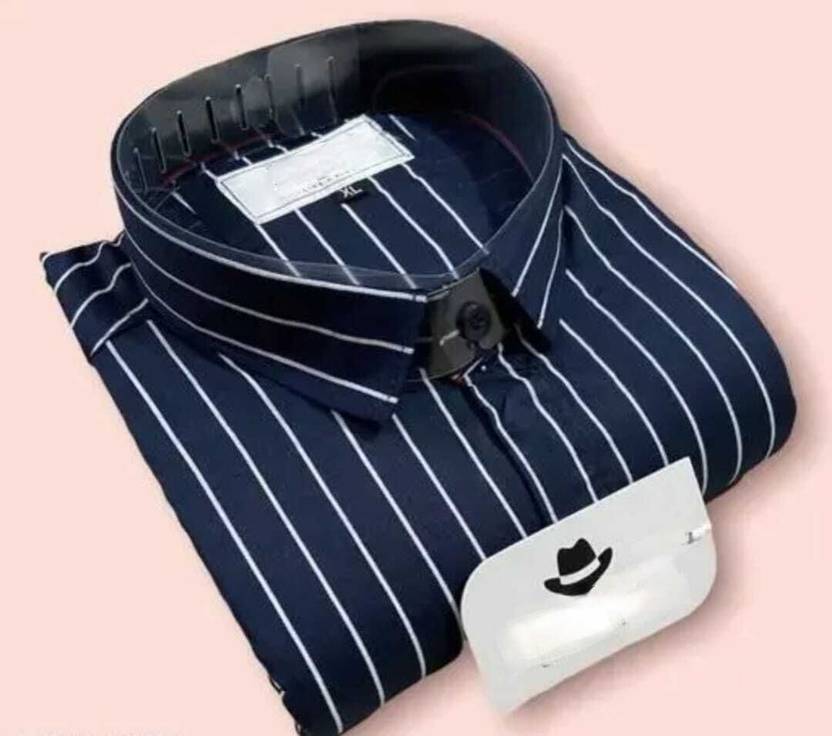 Banana plug Men Regular Fit Striped Spread Collar Casual Shirt