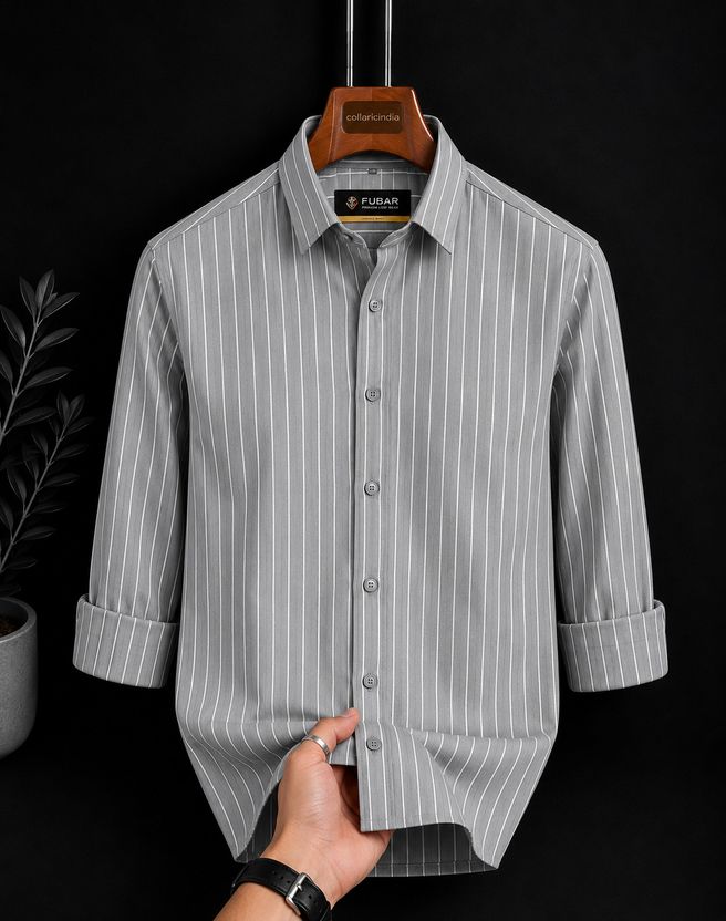 FUBAR Men Slim Fit Striped Shirt - Image 8