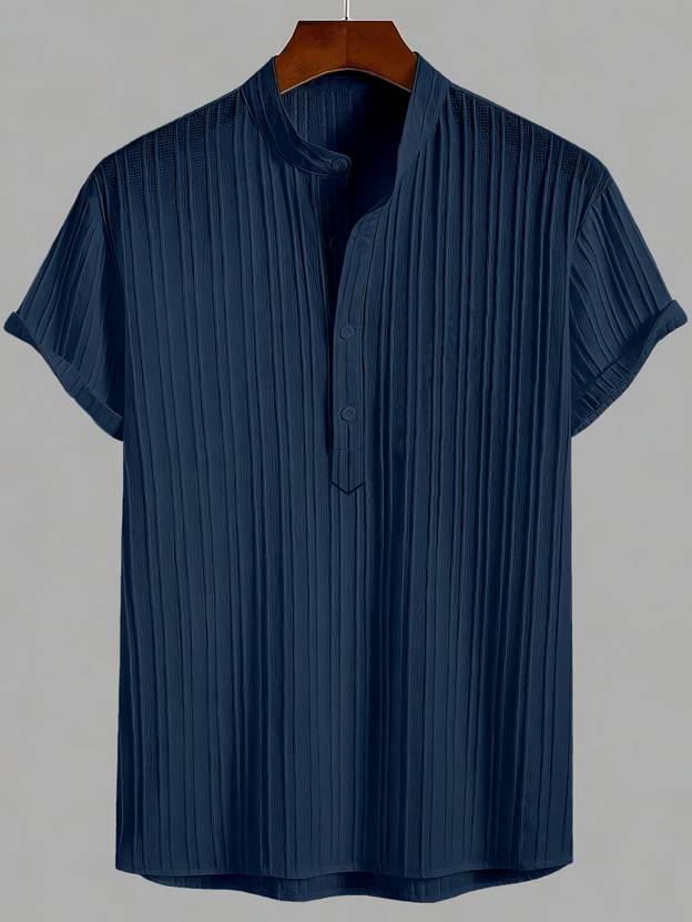 Webric Self Design Cotton Blend Straight Kurta for Men