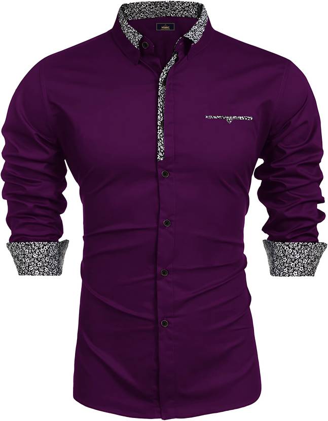 Cloth Factory Men Regular Fit Solid Spread Collar Casual Shirt