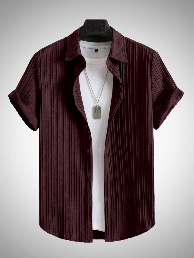 HaloMens Men Regular Fit Striped Shirt - Image 3