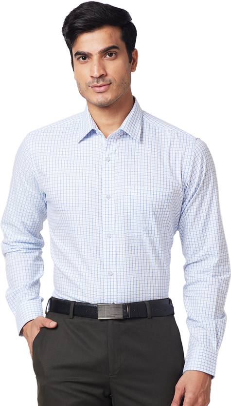 Raymond Men Slim Fit Checkered Formal Shirt