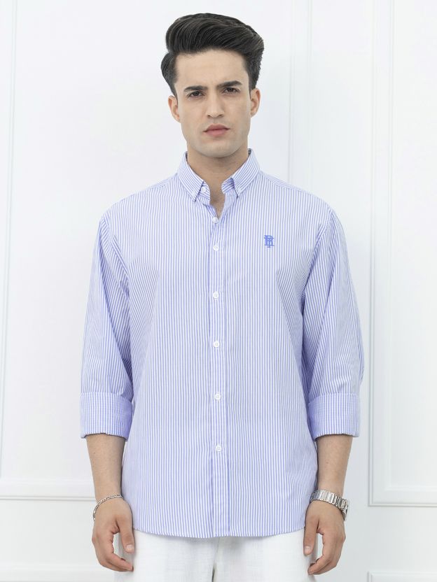 RED TAPE Men Relaxed Fit Striped Shirt - Image 7