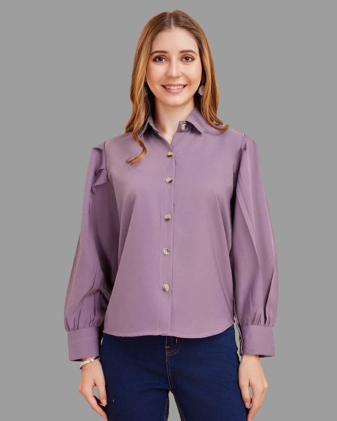 METRONAUT Women Regular Fit Solid Casual Shirt