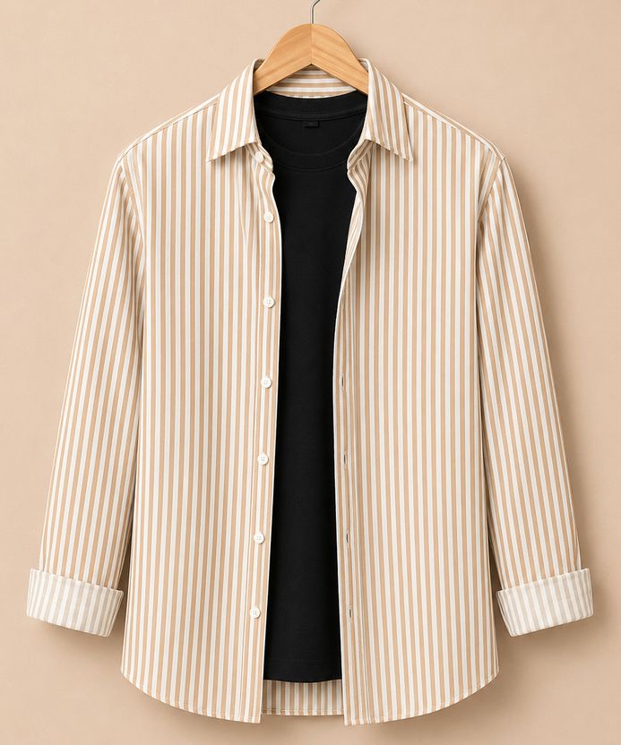 RODEIZ Men Slim Fit Striped Shirt - Image 9