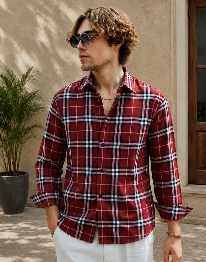 DwellerCooper Men Regular Fit Checkered Shirt - Image 7