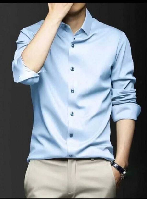 BROCON Men Regular Fit Solid Button Down Collar Casual Shirt
