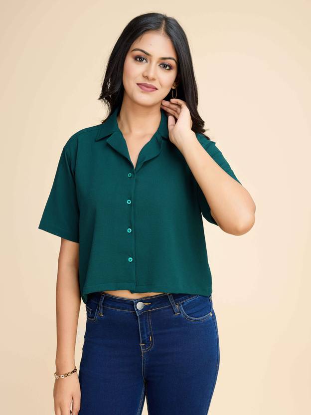 Fashion Ritmo Women Relaxed Fit Fit Solid Party Shirt