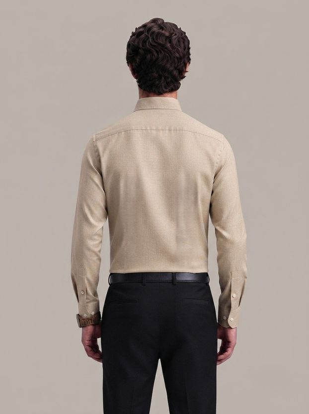 INDICLUB Men Regular Fit Solid Spread Collar Shirt - Image 2