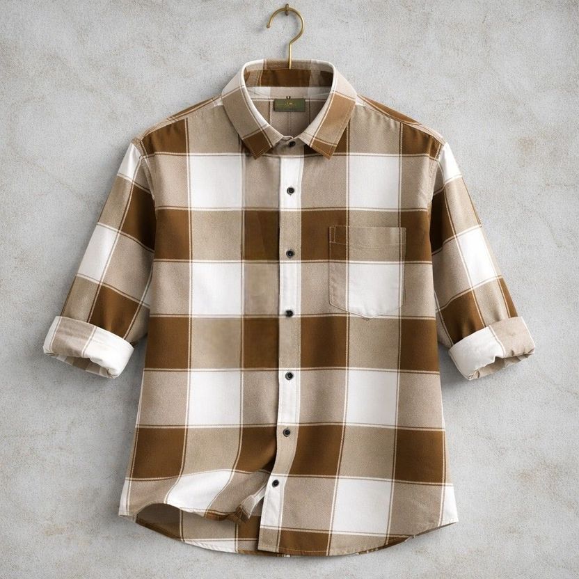 FalconWear Men Regular Fit Checkered Shirt - Image 1