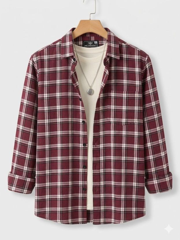 METRONAUT Men Regular Fit Checkered Shirt - Image 5