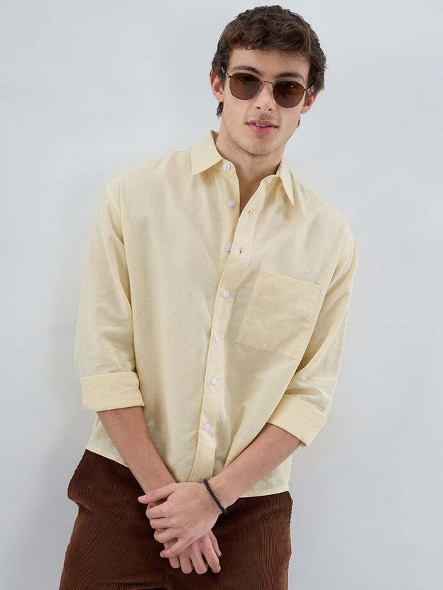 VASTRADO Men Oversized Fit Solid Shirt - Image 2