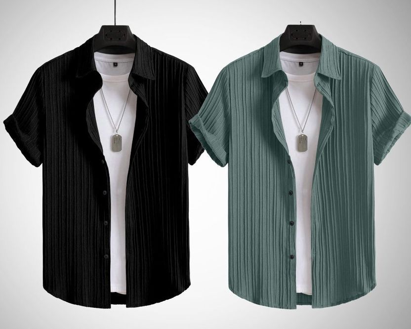 HaloMens Men Regular Fit Striped Shirt - Image 5