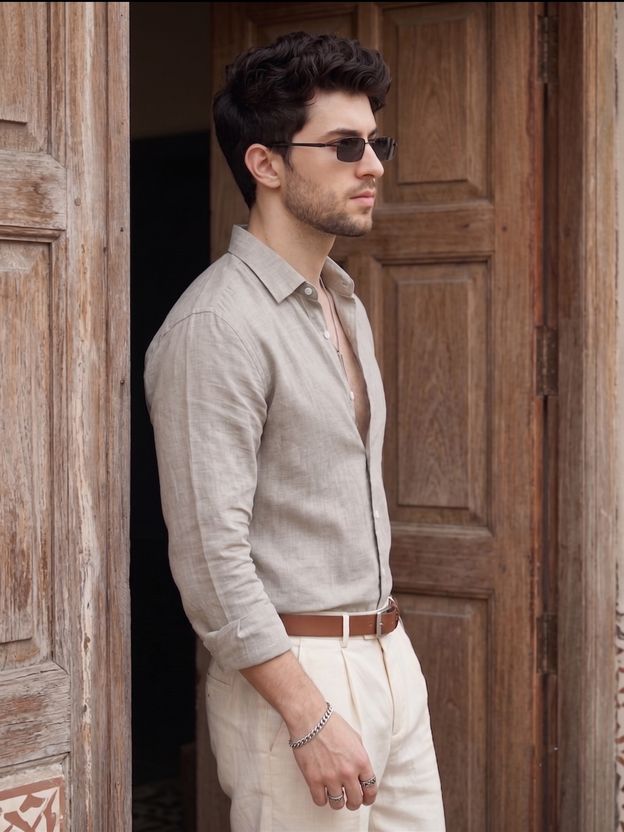 STONEBERG Men Grey Formal Shirt - Image 3