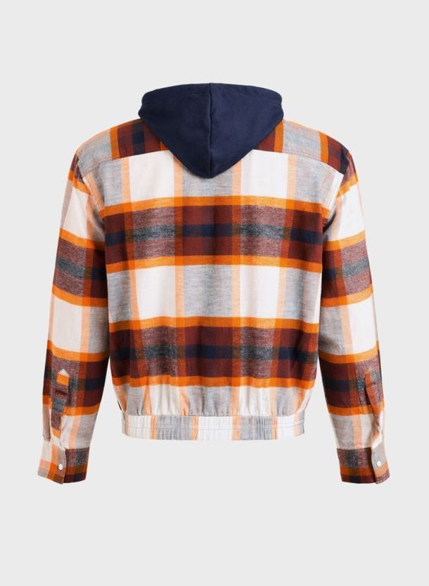 The Indian Garage Co. Men Boxy Fit Checkered Hoodie - Image 5