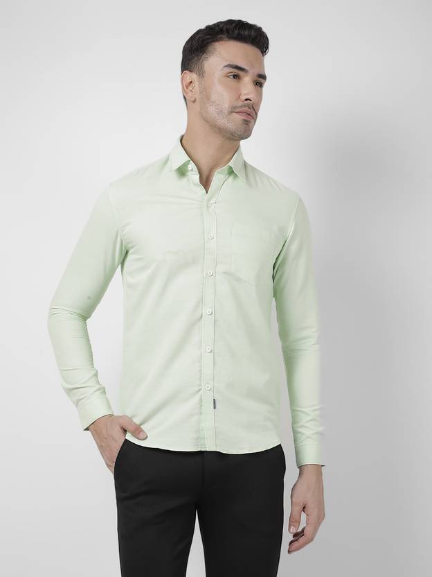 NUMERO UNO Men Solid Casual Green Shirt