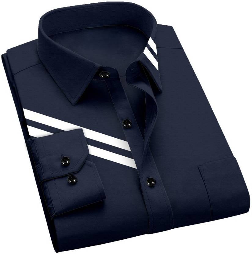MJENTERPRISE Men Regular Fit Color Block Spread Collar Casual Shirt