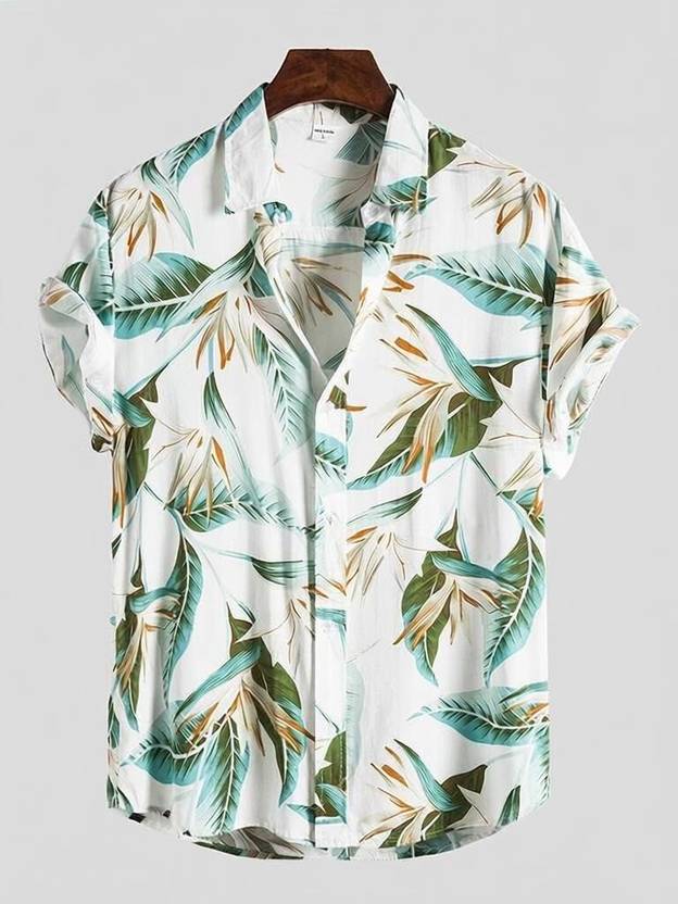 TIGER SNAKE Men Regular Fit Printed Cut Away Collar Casual Shirt