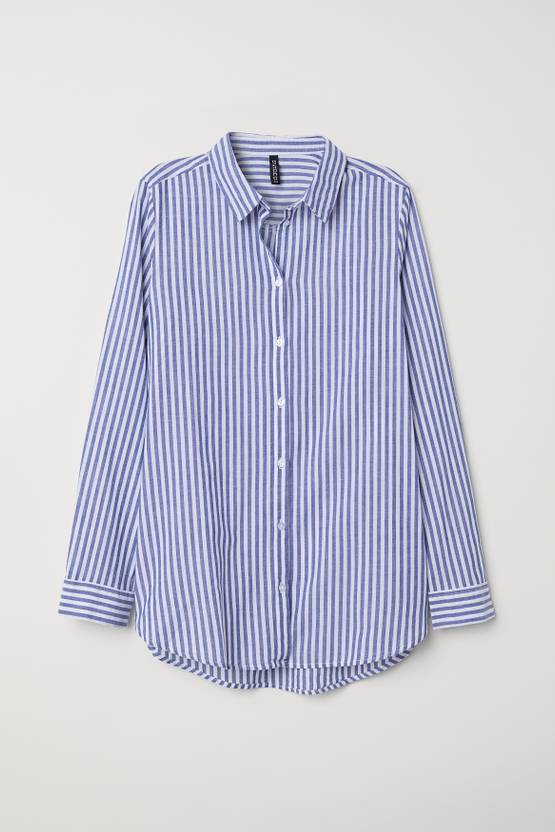 AKSHA CREATION Women Regular Fit Striped Spread Collar Casual Shirt