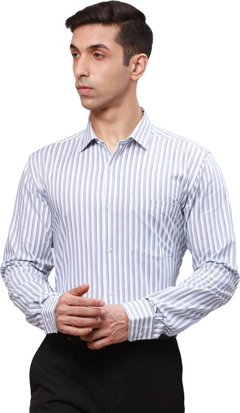 PARK AVENUE Men Slim Fit Striped Formal Shirt